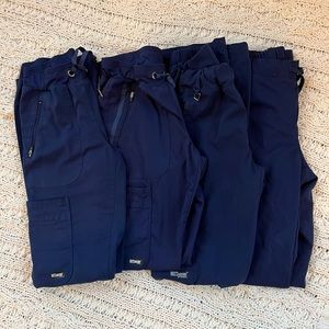 Womens XS Tall Greys anatomy navy scrub pants lot